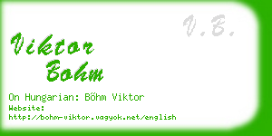 viktor bohm business card